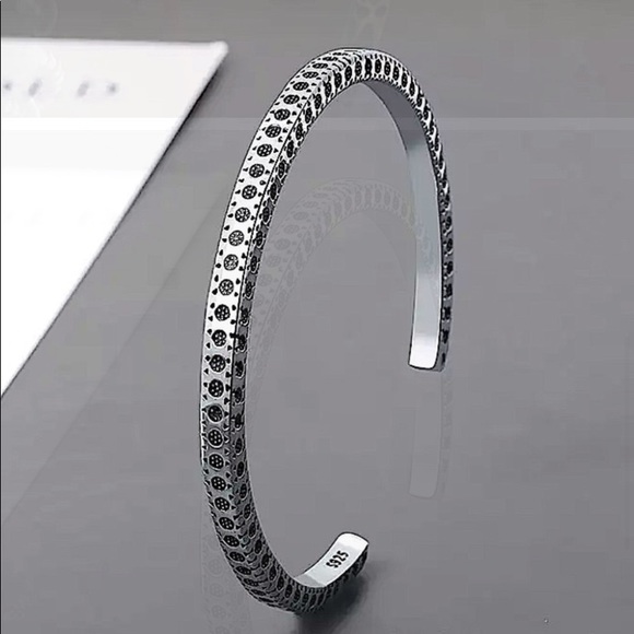 STERLING SILVER TRIBAL BOHO BANGLE BRACELET SET - Picture 7 of 14